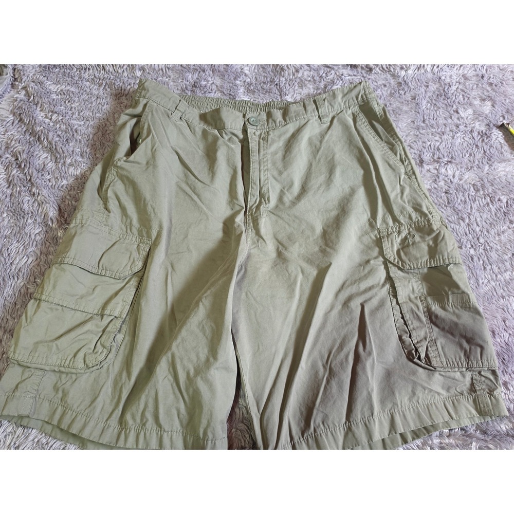 Ocean Pacific OP Mens Olive Green Cargo Shorts Relaxed Fit Size 36-38 9" Inseam